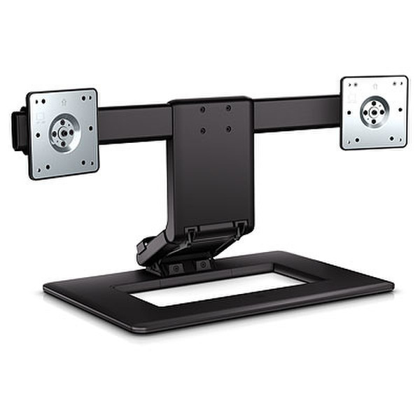 HP Adjust Dual Monitor Stand Black,Silver