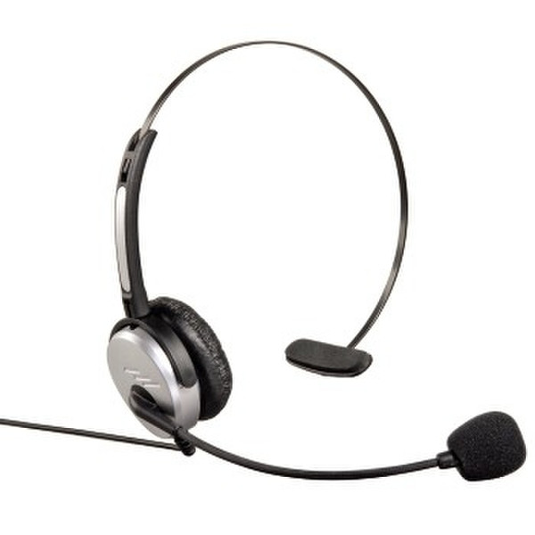 Hama Headband Headset Monophon Verkabelt Schwarz, Silber Mobiles Headset