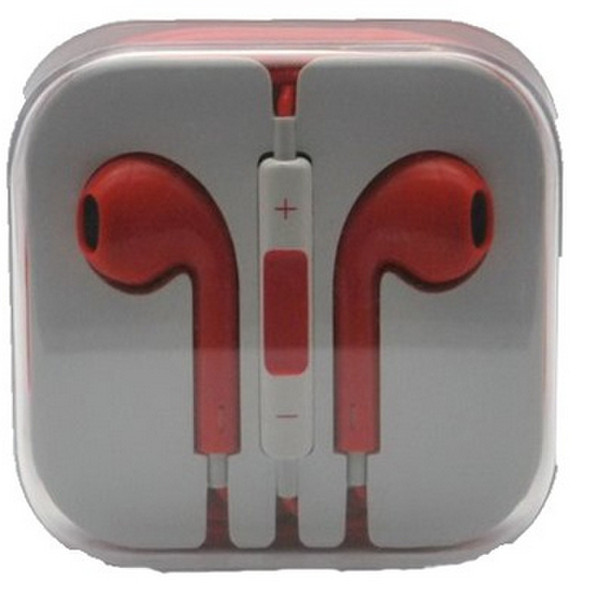 4XEM 4XAPPLEARPODRD In-ear Binaural Red mobile headset