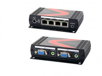 Atlona AT-4VGA300SL AV transmitter Black AV extender
