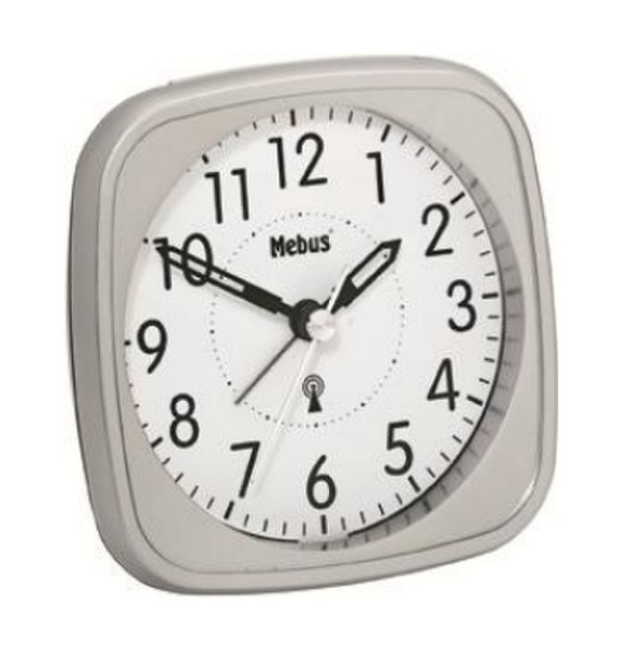Mitsubishi Electric 25392 Mechanical table clock Квадратный Cеребряный настольные часы