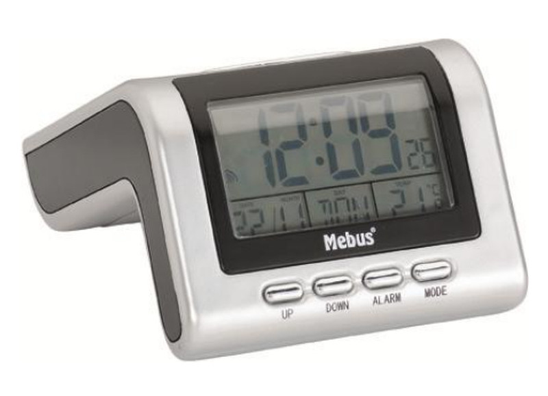 Mebus 51401 Digital table clock Triangular Black,Silver table clock