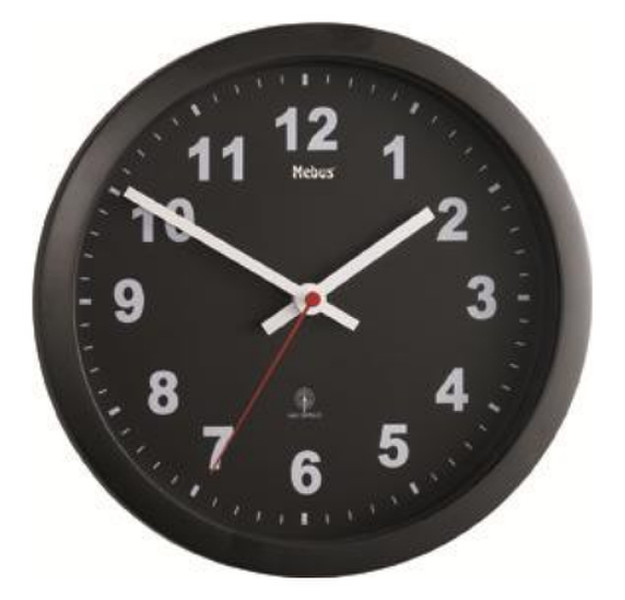 Mitsubishi Electric 52712 Circle Black wall clock