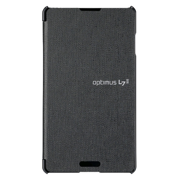 LG L7 II Silicon Case Silver Flip case Black