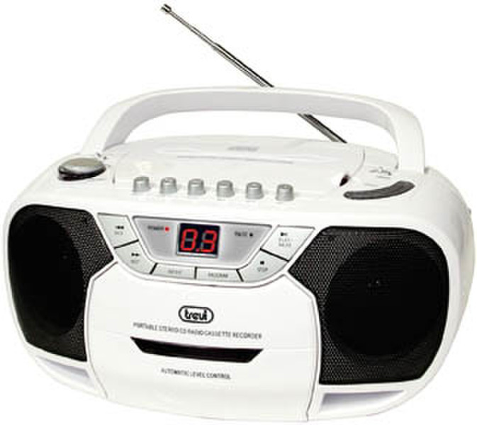 Trevi HR 405 Цифровой 12Вт Черный, Белый CD радио