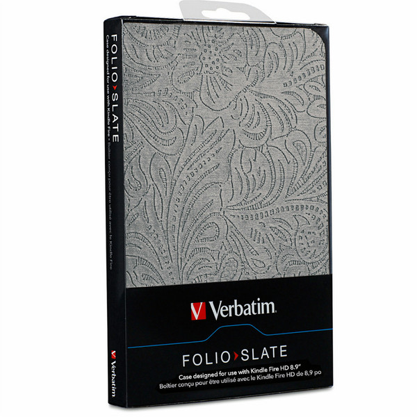 Verbatim Folio Case 8.9Zoll Blatt Silber
