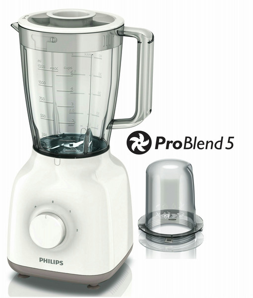 Philips Daily Collection HR2108/03 Tabletop blender 1.5L 400W Beige,White blender