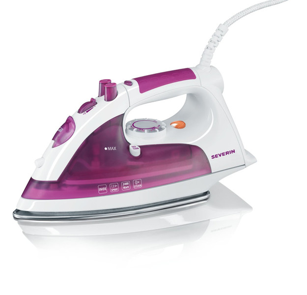 Severin BA 3251 Dry & Steam iron Stainless Steel soleplate 2400W Violet,White