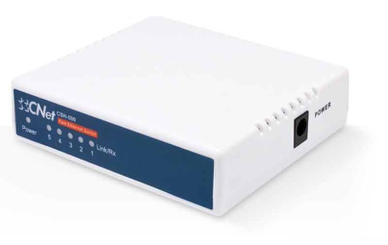 Cnet CSH-500 Fast Ethernet (10/100) Blau, Weiß