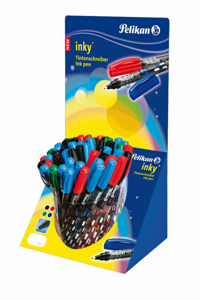 Pelikan Inky Capped gel pen Schwarz, Blau, Grün, Rot 50Stück(e)