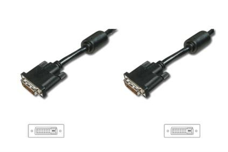 ASSMANN Electronic AK-320101-100-S 10м DVI-D DVI-D Черный DVI кабель