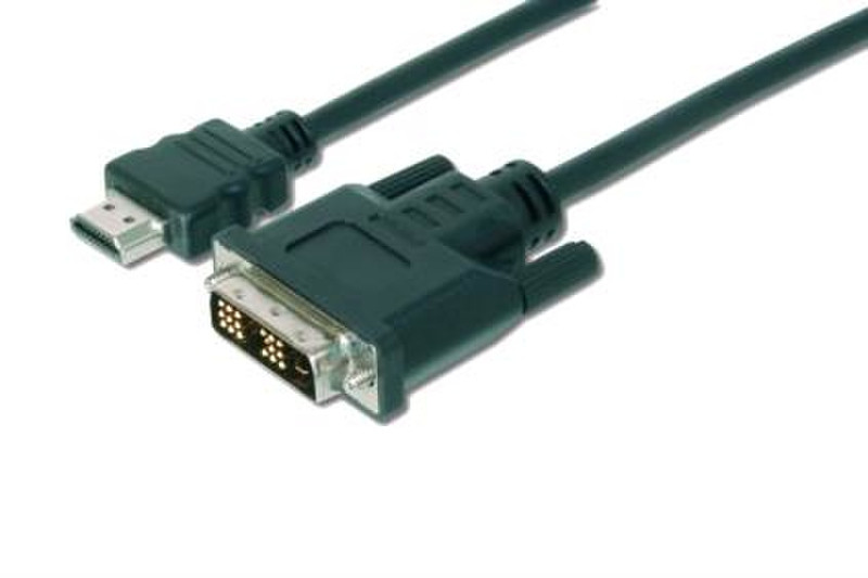 Digitus DK-330300-020-S 2m DVI-D HDMI Schwarz Videokabel-Adapter