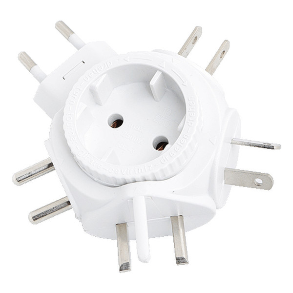 LogiLink PA0054 Type C (Europlug) Universal White power plug adapter