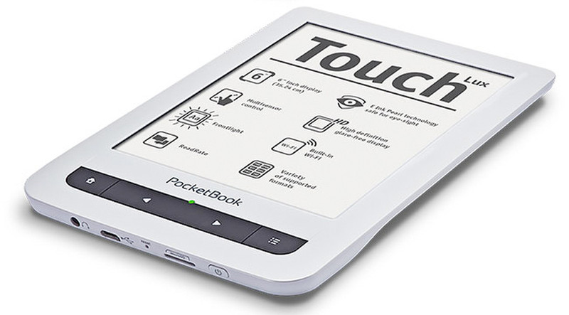 Pocketbook Touch Lux 6" Сенсорный экран 4ГБ Wi-Fi Белый электронная книга