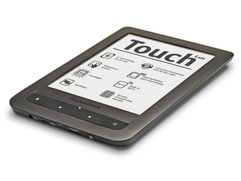 Pocketbook Touch Lux 6" Сенсорный экран 4ГБ Wi-Fi Черный электронная книга
