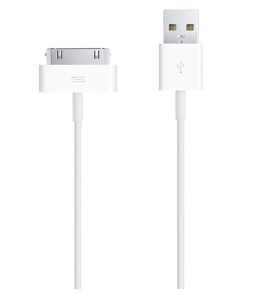Apple MA591G/C 1m USB A Apple 30-p Weiß USB Kabel