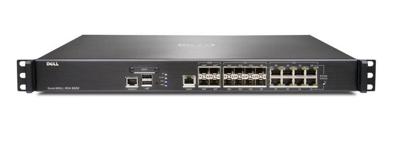 DELL SonicWALL NSA 6600 1U 12000Мбит/с аппаратный брандмауэр