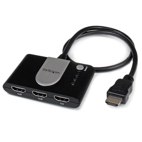 StarTech.com 3 Port HDMI Auto Switch w/ IR Remote Control video switch