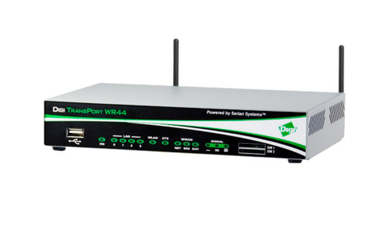 Digi WR44-U800-LE2-SW Eingebauter Ethernet-Anschluss VDSL Schwarz, Weiß Kabelrouter
