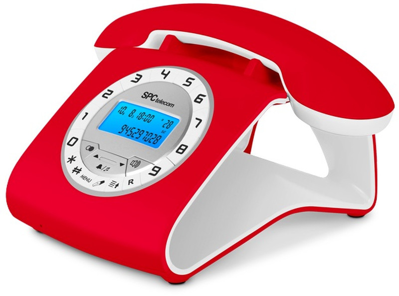 SPC 3606R Analog Anrufer-Identifikation Rot, Weiß Telefon