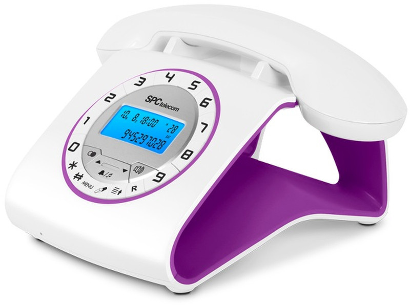 SPC 3606T Аналоговый Идентификация абонента (Caller ID) Пурпурный, Белый телефон