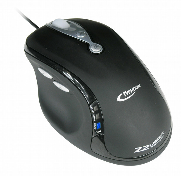Typhoon Sure Shot Laser Mouse USB Лазерный 2200dpi Черный компьютерная мышь