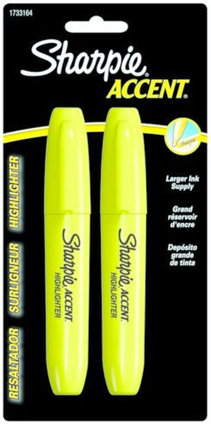 Sharpie Accent Jumbo Yellow 2pc(s) marker