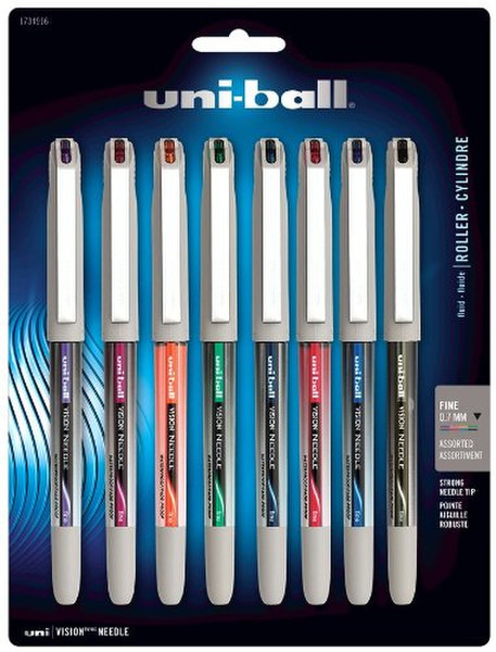 Uni-Ball Vision Needle Black,Blue,Green,Orange,Pink,Purple,Red 2pc(s)