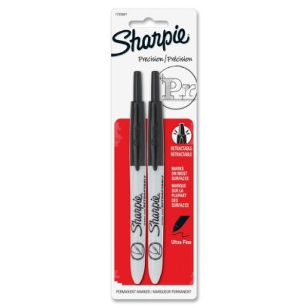 Sharpie Retractable Черный 2шт перманентная маркер
