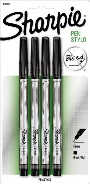 Sharpie Pen Black 4pc(s) fineliner