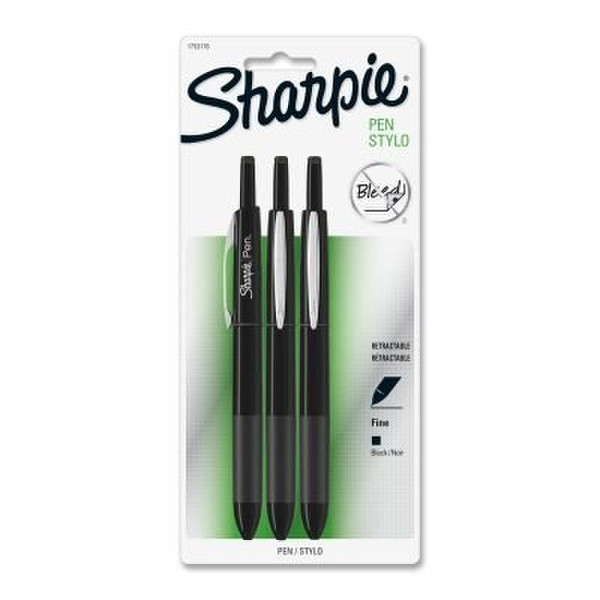 Sharpie Pen Retractable Черный 3шт капиллярная ручка