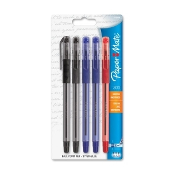 Papermate 300 Black,Blue,Red 5pc(s)
