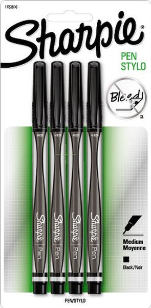 Sharpie Pen Medium Black 4pc(s) fineliner