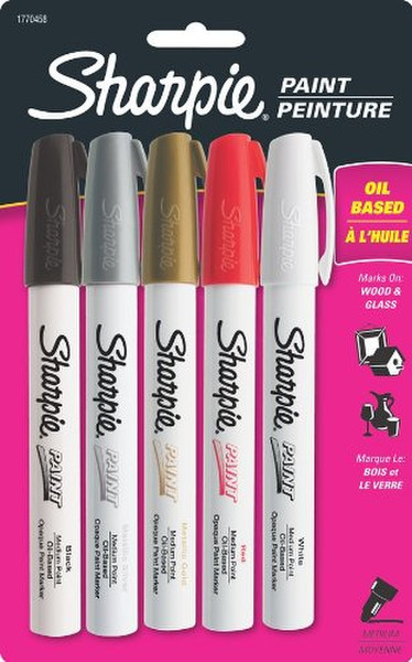 Sharpie 1770458 Blue,Gold,Red,Silver,White 5pc(s) paint marker