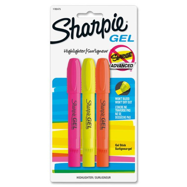 Sharpie Gel Orange,Pink,Yellow 3pc(s) marker