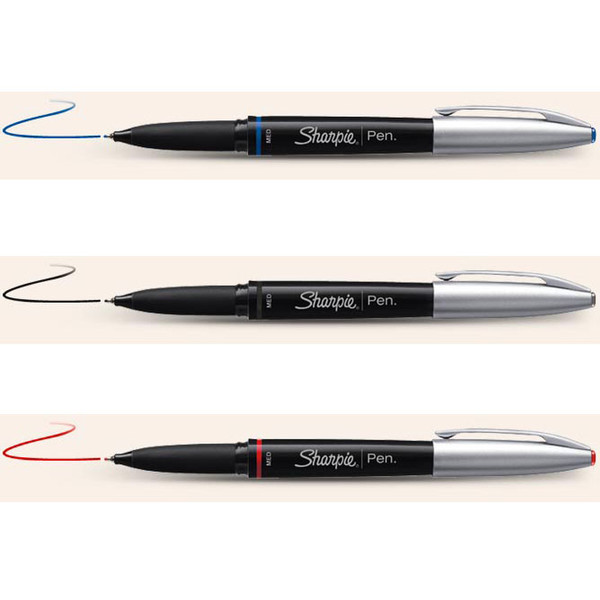 DYMO Pen Grip Medium Point Black,Blue,Red 3pc(s)