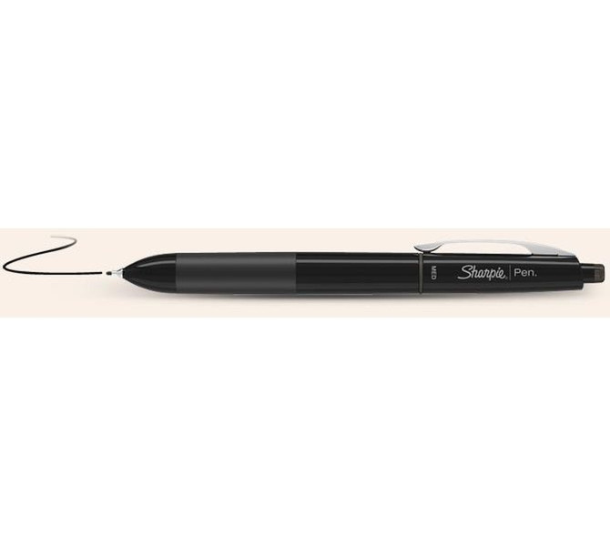 DYMO Sharpie Pen Retractable Medium Point Schwarz 3Stück(e)