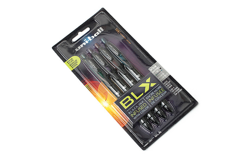 DYMO 207 GEL BLX 0.7mm 4ct Retractable Black,Blue,Green,Red,Violet 4pc(s)