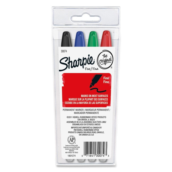 DYMO Fine 4cl Black,Blue,Green,Red 4pc(s) permanent marker