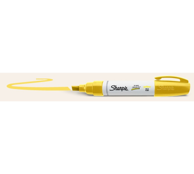 DYMO Oil-Based Paint Marker Bold Point Yellow permanent marker