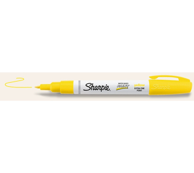 DYMO Water-Based Paint Marker Extra Fine Point Yellow paint marker
