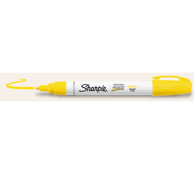 DYMO Water-Based Paint Marker Medium Point Желтый маркер с краской