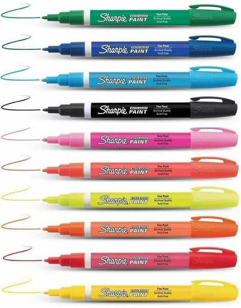 DYMO Water-Based Paint Marker Fine Point Black,Blue,Green,Red,Yellow 5pc(s) paint marker
