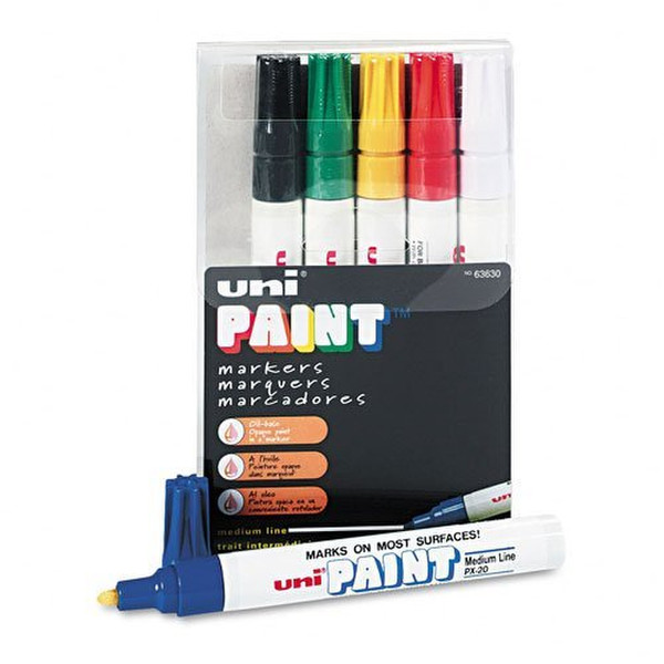 DYMO PX-20 Black,Blue,Green,Red,White,Yellow paint marker