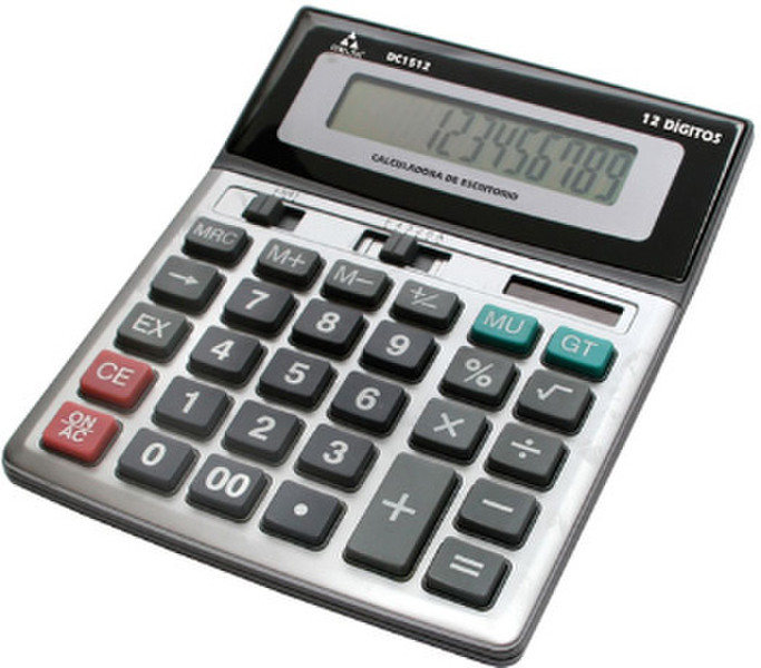 Barrilito DC1512 Настольный Basic calculator Черный, Cеребряный калькулятор