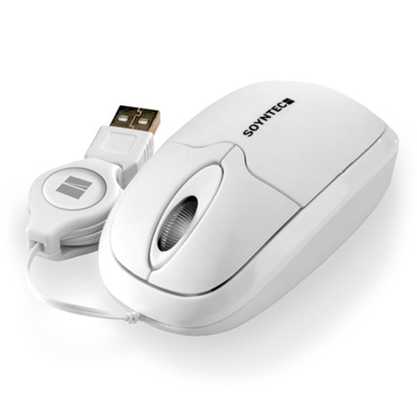 Soyntec R371 white USB Оптический 800dpi Белый компьютерная мышь