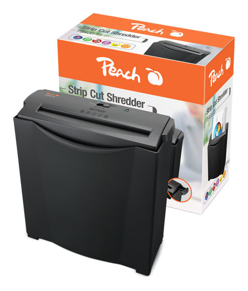 Peach PS400-15 Strip shredding 75dB Black paper shredder