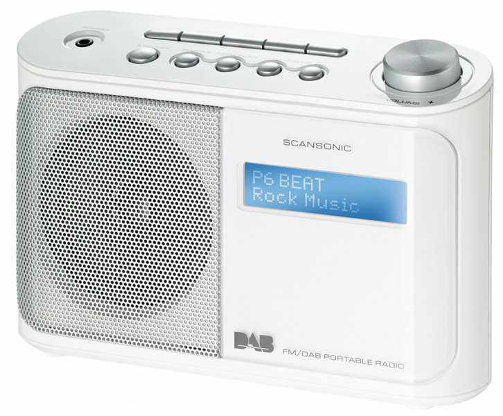 Scansonic DA500 Tragbar Digital Weiß Radio
