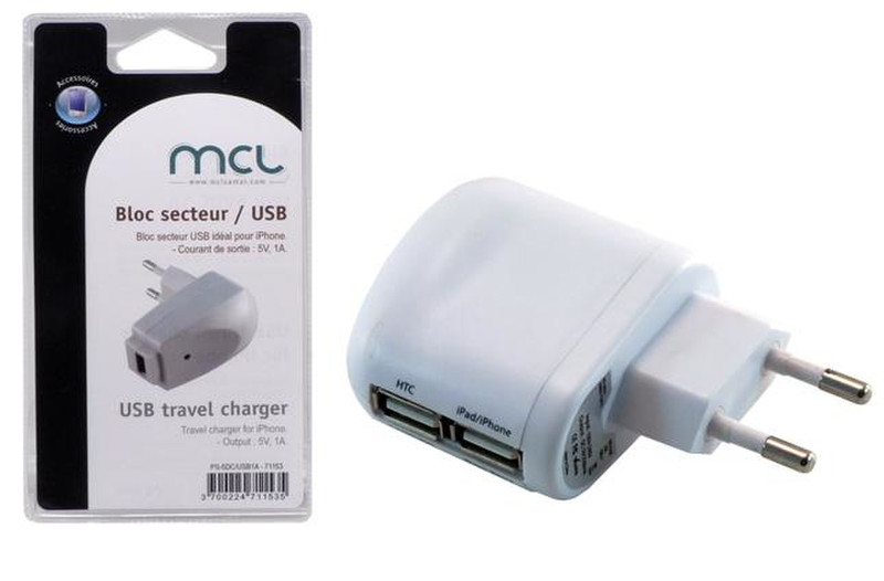 MCL PS-5DC/USB1A mobile device charger