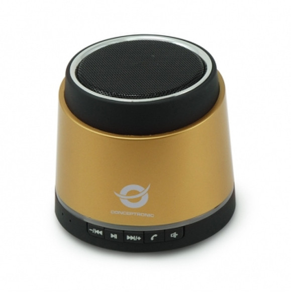 Conceptronic CLLSPKPCARG Mono Kubus Gold Tragbarer Lautsprecher